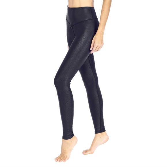 leather look yoga pants